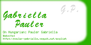 gabriella pauler business card